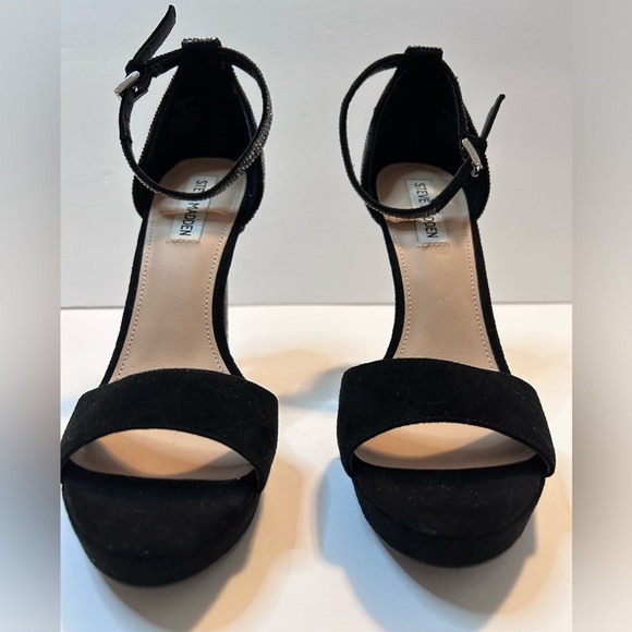 Steve Madden Kisha Jeweled Platform Sandals Black Size 9M EUC - Picture 8 of 12